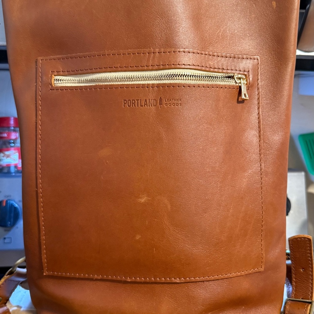 Portland Leather Laptop Backpack – Honey Full-Grain Leather Work Bag